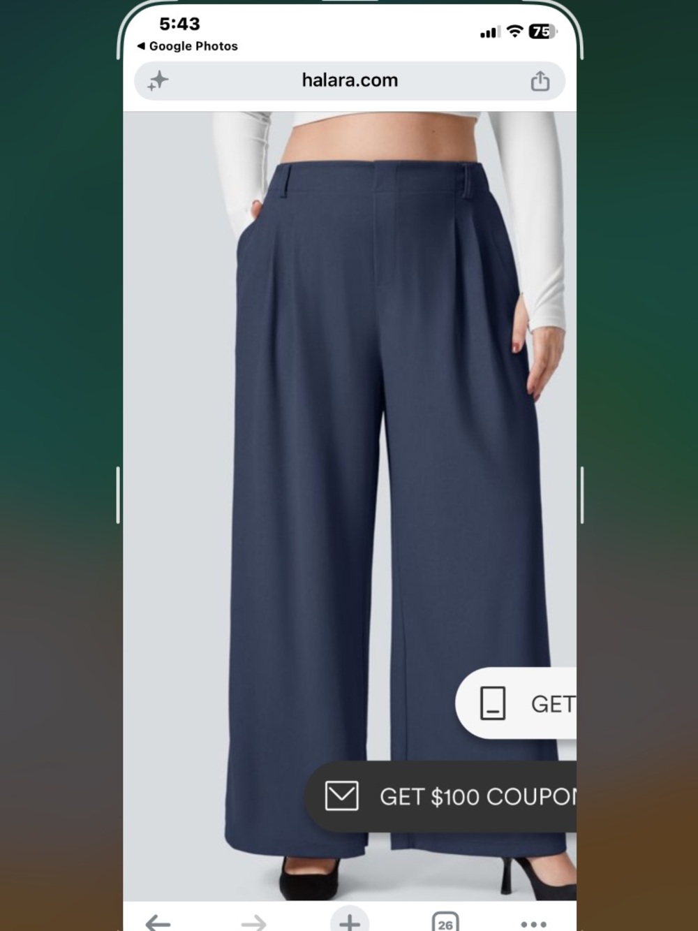 HALARA Navy Pants SzXL